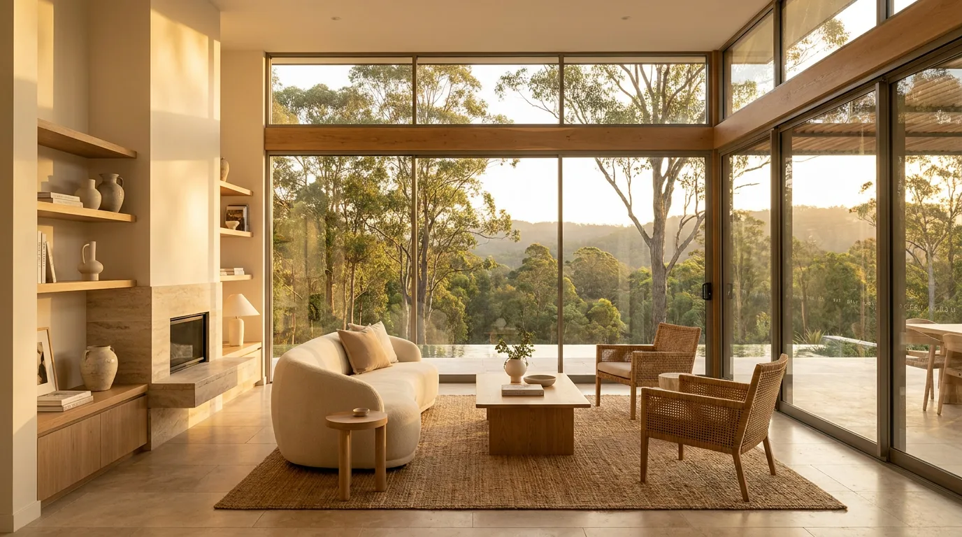 A sunlit modern luxury home